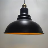 MYLİGHTS RETRO RUSTİK METAL SARKIT AVİZE ESKİTME DUYLU  SİYAH  İÇİ ALTIN - 1