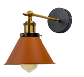 MYLİGHTS RETRO RUSTİK KAHVE BAŞLIKLI  HAREKETLİ  KONİK APLİK DUVAR LAMBASI - 1