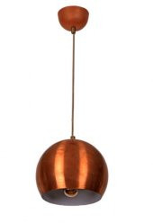 MYLİGHTS 20 LİK METAL GLOP  BAKIR  İÇİ BEYAZ SARKIT RETRO RUSTİK AVİZE  20 CM - 1