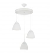 MYLİGHTS  MODERN SPOR  ÜÇLÜ AVİZE OPAL CAMLI   30 CM  EN - 1