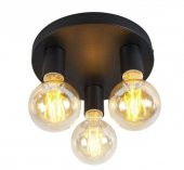 MYLİGHTS  RETRO  ÜÇLÜ PLOFONYER TAVAN AVİZE 30CM - 1