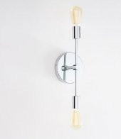 MYLİGHTS MODERN  KROM APLİK  İKİLİ DUVAR LAMBASI  E27 - 1