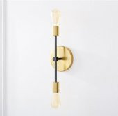 MYLİGHTS GOLD  İKİLİ DUVAR APLİK RETRO RUSTİK APLİK - 1