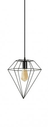 MY LİGHTS SİYAH PRİZMA METAL RETRO RUSTİK TEKLİ SARKIT AVİZE  E27 - 1