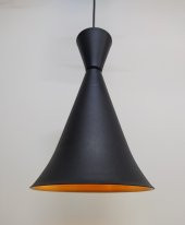 MYLİGHTS METAL SARKIT AVİZE SİYAH  İÇİ ALTIN KONİK SARKIT - 2
