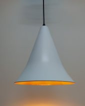 MYLİGHTS  RETRO RUSTİK METAL SARKIT BEYAZ  İÇİ ALTIN SARKIT AVİZE - 1