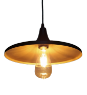MYLİGHTS  RETRO  RUSTİK METAL SARKIT AVİZE SİYAH  İÇİ SARI  27 CM EN - 2