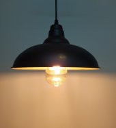 MYLİGHTS  RETRO RUSTİK METAL SARKIT AVİZE SİYAH  İÇİ ALTIN - 1