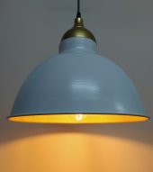 MYLİGHTS  RETRO RUSTİK BEYAZ  İÇİ ALTIN  METAL SARKIT AVİZE ALTIN ASKILI - 1