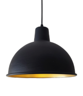 MYLİGHTS    RETRO SİYAH  İÇİ SARI METAL SARKIT AVİZE - 1