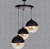 MYLİGHTS  RETRO  ÜÇLÜ SARKIT AVİZE  20CM CAMLAR  RUSTİK AVİZE - 1