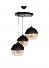 MYLİGHTS  RETRO  ÜÇLÜ SARKIT AVİZE  20CM CAMLAR  RUSTİK AVİZE - 2