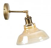 MYLİGHTS  RETRO APLİK  MAFSALI ESKİTME BAL CAMLI APLİK  RUSTİK APLİK  HAREKETLİ - 1
