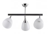 MYLİGHTS  MODERN ÜÇLÜ MAFSALI HAREKETLİ KROM AVİZE OPAL CAM  SIRALI  ÜÇLÜ PLOFONYER AVİZE - 1