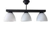 MYLİGHTS  RETRO  ÜÇLÜ SIRALI  OPAL CAMLI  TAVAN AVİZE 50 CM EN - 1