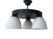 MYLİGHTS  AVİZE RETRO  ÜÇLÜ PLOFONYER TAVAN AVİZE OPAL CAM - 1