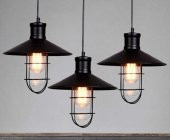 MYLİGHTS  RETRO ÜÇLÜ MASA ÜSÜT SARKIT AVİZE KAFES  60 CM - 1