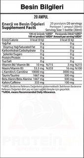 Hardline L Karnitin Matrix 3000 Mg 20Ampül Şeftali Carnitine Sıvı - 3