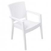 Mandella Zeus Rattan Koltuk (4 Adet) Beyaz - 1