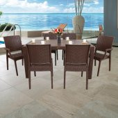 Mandella Elit 90x150 Rattan 2 Elit Koltuk 4 Elit Sandalye Masa Takımı Kahverengi - 4