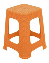 Mandella Sağlam Plastik Karizma Rattan Tabure Tik - 1