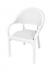 Mandella Eylül Rattan Koltuk (4 adet) Beyaz - 1