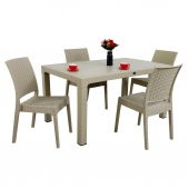 Mandella Elit Rattan 90x150 4 kişilik Elit Sandalye Masa Takımı Çölbeji - 1
