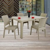 Mandella Elit Rattan 90x150 4 kişilik Elit Sandalye Masa Takımı Çölbeji - 2