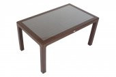 Mandella 90x150 Elit Rattan Masa (Camlı) KAHVERENGİ - 1