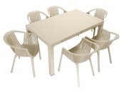 Mandella Wood 90x150 Roma Koltuk Masa Takımı ÇÖLBEJİ - 1