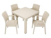 Mandella Elit Rattan 90x90 Elit Koltuk Masa Takımı ÇÖLBEJİ - 1
