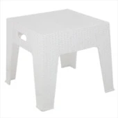 Mandella Elit Rattan Sehpa BEYAZ - 1