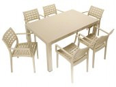 Mandella Wood 90x150 Cafe Koltuk Masa Takımı ÇÖLBEJİ - 1