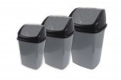 Sağlam Plastik 3'lü Klik Çöp Kovası Set (10-15-25 Lt) - 1