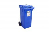 Sağlam Plastik Çöp ve Atık Konteyneri 240 Lt Tekerlekli Orjinal Mavi - 1
