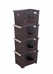 Sağlam Plastik Hobi Çok Amaçlı Sebzelik Kahverengi - 1