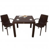 Mandella Elit Rattan 90x90 2 Kişilik Nirvana Koltuk Masa Takımı Kahverengi - 1