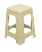 Mandella Sağlam Plastik Karizma Rattan Tabure (6 Adet) Çölbeji - 1