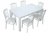 Mandella Wood 90x150 Silver Napolyon Sandalye Masa Takımı - 1