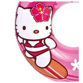 Hello Kitty Tutmaçlı Büyük Boy Deniz Simidi Pembe Havuz Simidi Yetişkinler için Simit 97cm thumbnail 2