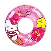 Hello Kitty Tutmaçlı Büyük Boy Deniz Simidi Pembe Havuz Simidi Yetişkinler için Simit 97cm thumbnail 1