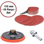 Ugr-Nikon Cırt Zımpara Seti + Matkap Aparatı 115 mm - 10 Parça (HB Set) - 1