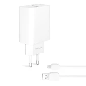 FitPlus Bianca FT-301M QC3.0 Seyahat Şarj Aleti Micro USB Kablo Set 3A - 1