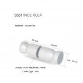 Islak Hacim Kompakt Wc Kabin ve Duşakabin İçin Alüminyum Kulp - 2