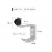 Islak Hacim Kompakt Wc Kabin Alüminyum Tekli Stoperli Askı - 2