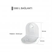 Islak Hacim Kompakt Wc Kabin Alüminyum L Bağlantı Köşebent - 2