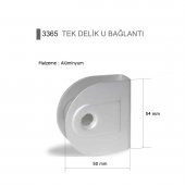 Islak Hacim Kompakt Wc Kabin Alüminyum U Bağlantı - 2