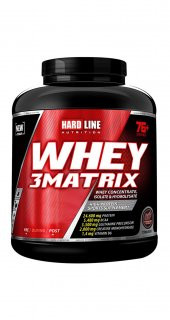 Hardline Whey 3 Matrix Protein Tozu 2300 Gr 76 Porsiyon Çilekli - 1