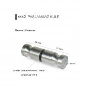 Islak Hacim Kompakt Wc Kabin ve Duşakabin İçin Paslanmaz Kulp - 2