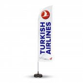 Türkıshh Airlines Yönlendirme Tanıtım ve Reklam Yelken  Bayragı - 1